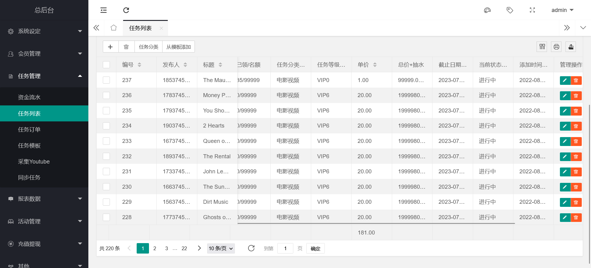 十国语言电影投资理财刷单系统/理财分红源码 页面截图 12 十国语言电影投资理财刷单系统/理财分红源码 页面截图