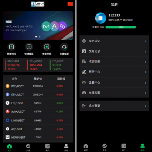 新版海外虚拟币微盘/秒合约微交易/时间盘/信用分 页面截图