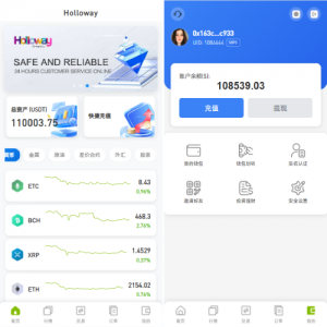 海外DAPP综合盘交易所/股票/贵金属/虚拟币/外汇/行情控制 页面截图
