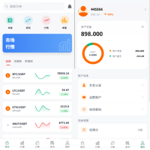 多语言微盘系统/虚拟币微交易/时间盘秒合约 页面截图