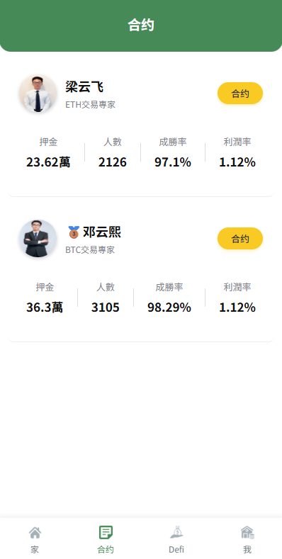 多语言交易所系统/跟单交易/量化交易/Defi投资系统 页面截图 3 多语言交易所系统/跟单交易/量化交易/Defi投资系统 页面截图