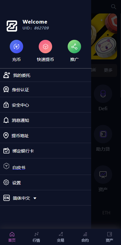 新UI多语言交易所系统/DAPP登陆/合约/期权交易/质押申购 页面截图 2 新UI多语言交易所系统/DAPP登陆/合约/期权交易/质押申购 页面截图