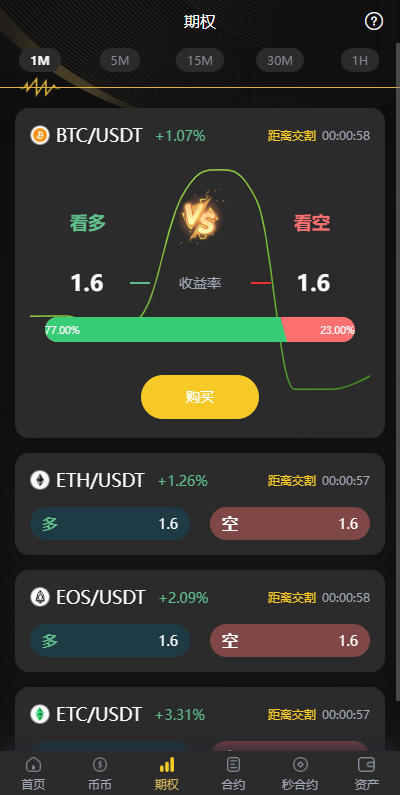 海外多语言交易所系统/币币/期权/秒合约/永续合约交易 页面截图 2 海外多语言交易所系统/币币/期权/秒合约/永续合约交易 页面截图
