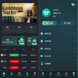 海外虚拟币微盘系统/信用分/实名认证/多语言微交易 页面截图