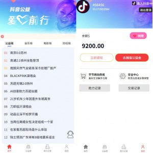 多语言tiktok助力竞猜系统/抖音热点下注竞猜/公益捐赠 页面截图