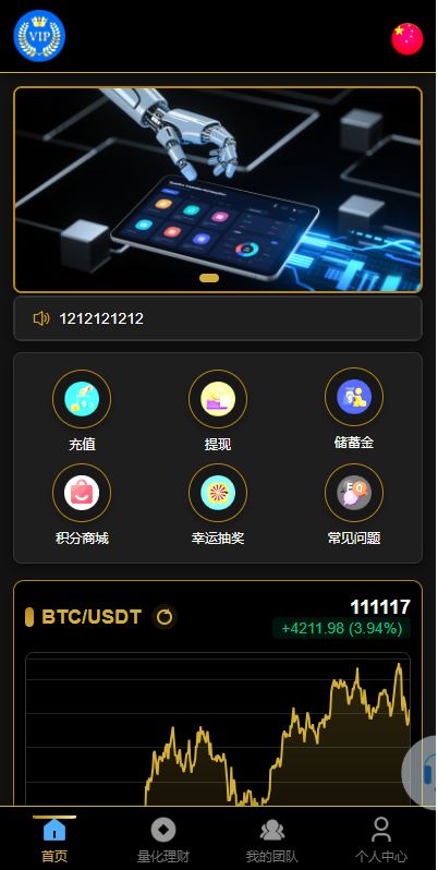 多语言虚拟币量化投资系统/海外币种投资/前端vue 页面截图 4 多语言虚拟币量化投资系统/海外币种投资/前端vue 页面截图