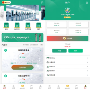 新UI新能源充电桩投资系统/海外投资理财/前端VUE 页面截图