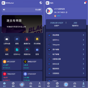 高端多语言自动挖矿系统/海外质押理财/自定义语言 页面截图