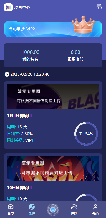 高端多语言自动挖矿系统/海外质押理财/自定义语言 页面截图 1 高端多语言自动挖矿系统/海外质押理财/自定义语言 页面截图