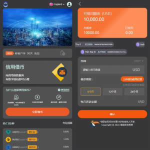 多语言借币系统/借币贷款/套路贷款/usdt贷款源码 页面截图
