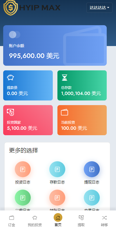 多语言海外投资系统源码/PHP投资理财平台源码 页面截图 4 多语言海外投资系统源码/PHP投资理财平台源码 页面截图