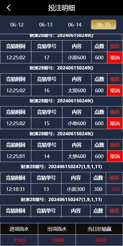 28游戏源码/时时彩游戏系统/28竞猜源码/Cp系统批量预设开奖 页面截图 9 28游戏源码/时时彩游戏系统/28竞猜源码/Cp系统批量预设开奖 页面截图