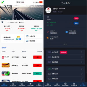 证券微交易系统/期货微盘源码/时间盘投资理财 页面截图