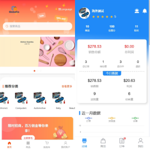 新版跨境电商系统/多语言商城/商家入驻/一键铺货后台下单 页面截图