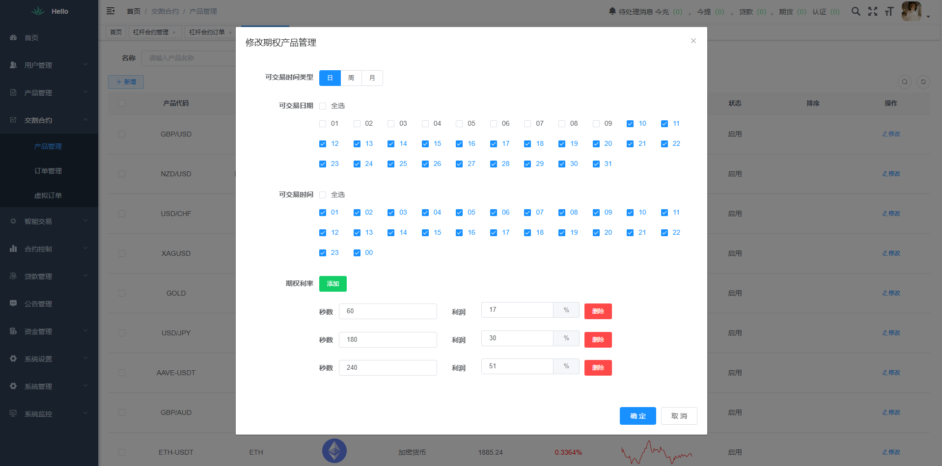 海外DAPP交易所系统/交割合约/永续合约/K线控制/模拟账户