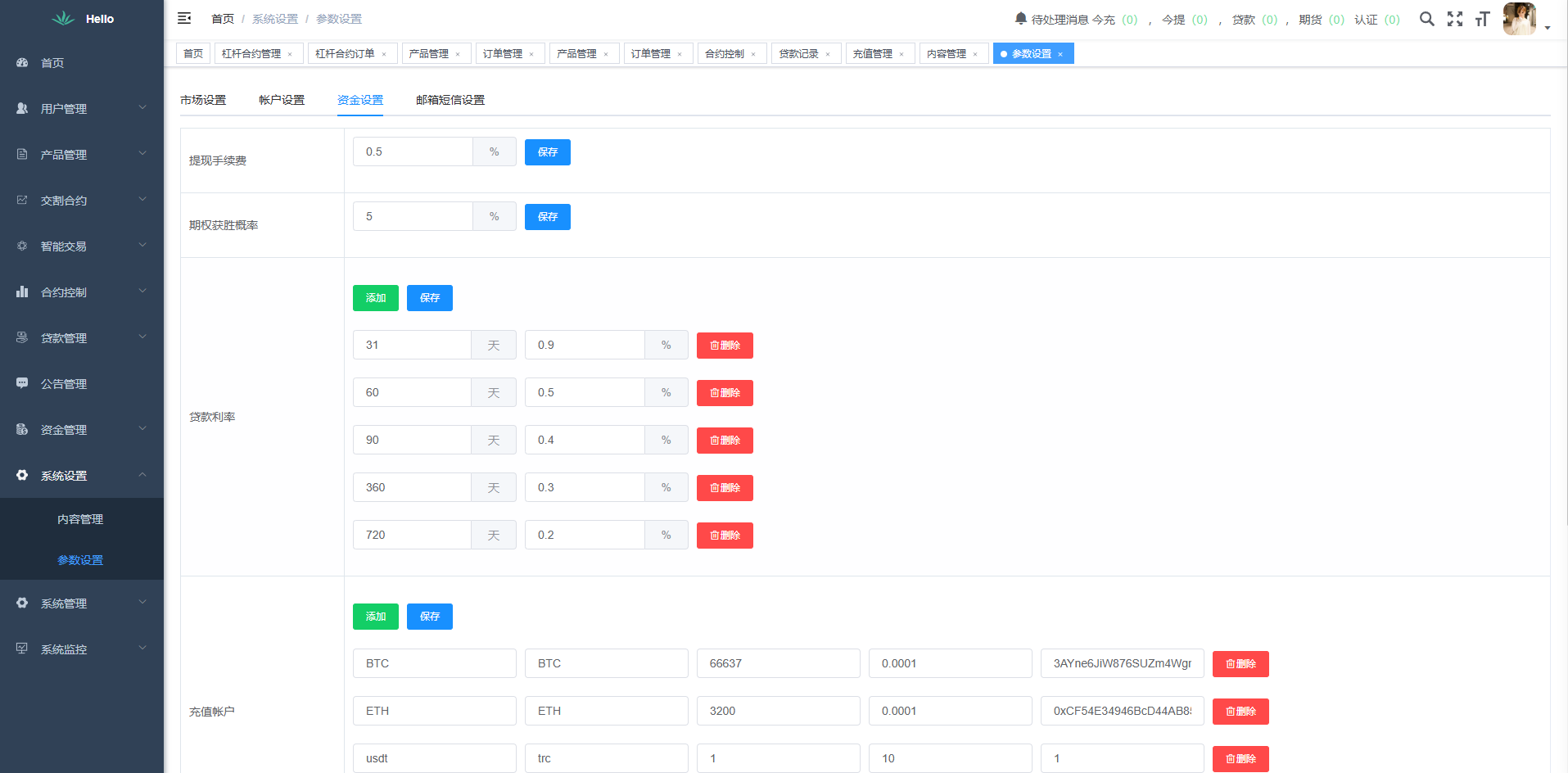 海外DAPP交易所系统/交割合约/永续合约/K线控制/模拟账户